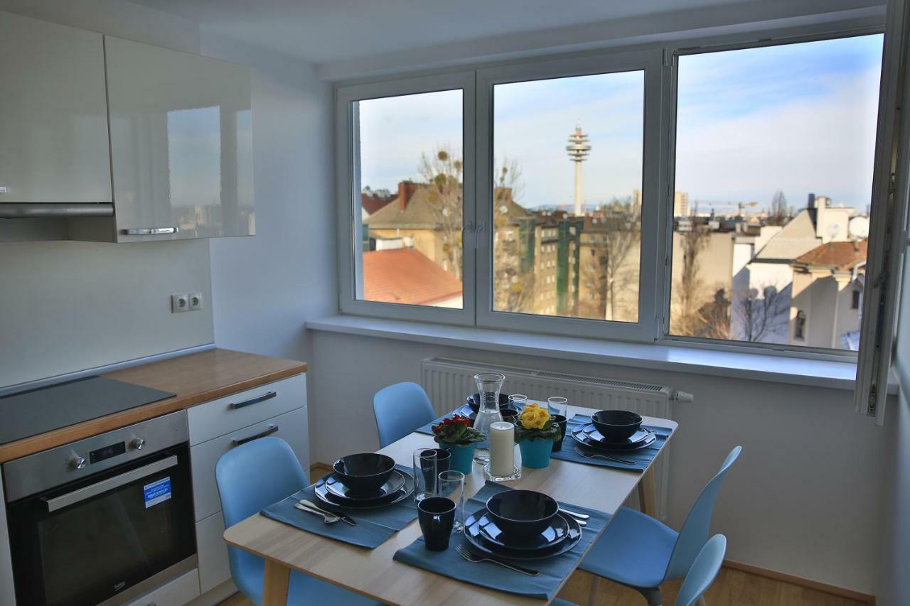 Sunny Penthouse With Terrace. Great View! Dg2 Appartement Wenen Buitenkant foto